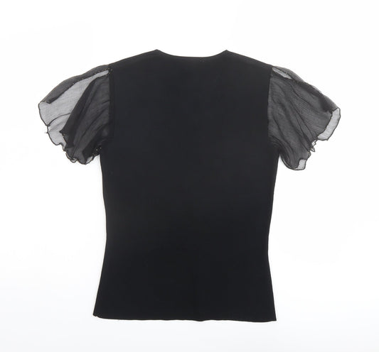 Womens UK Size S CC Black Basic Blouse