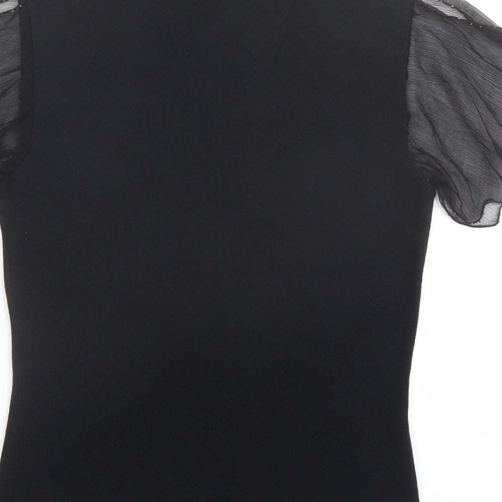 Womens UK Size S CC Black Basic Blouse