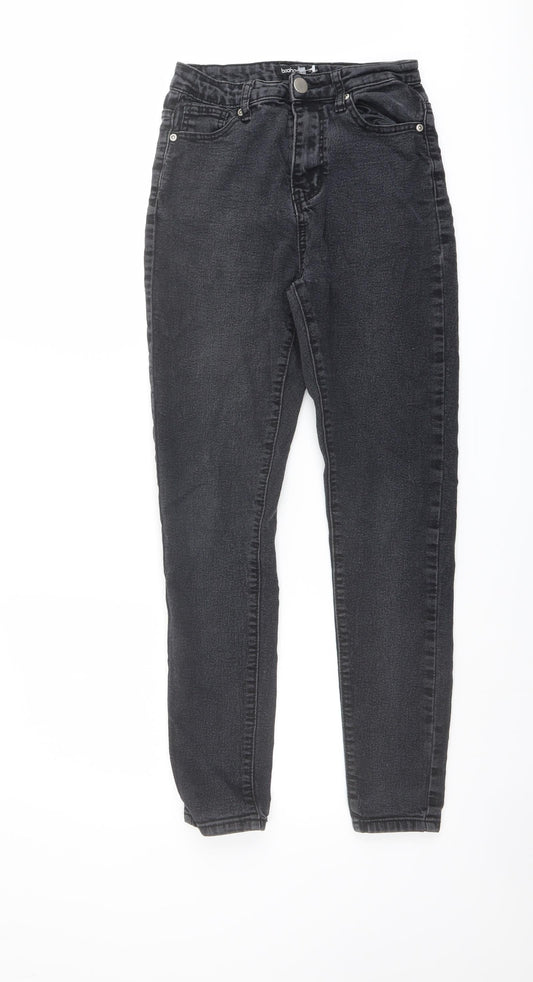 Womens UK Size 8 Boohoo Regular Fit Skinny Grey Jeans