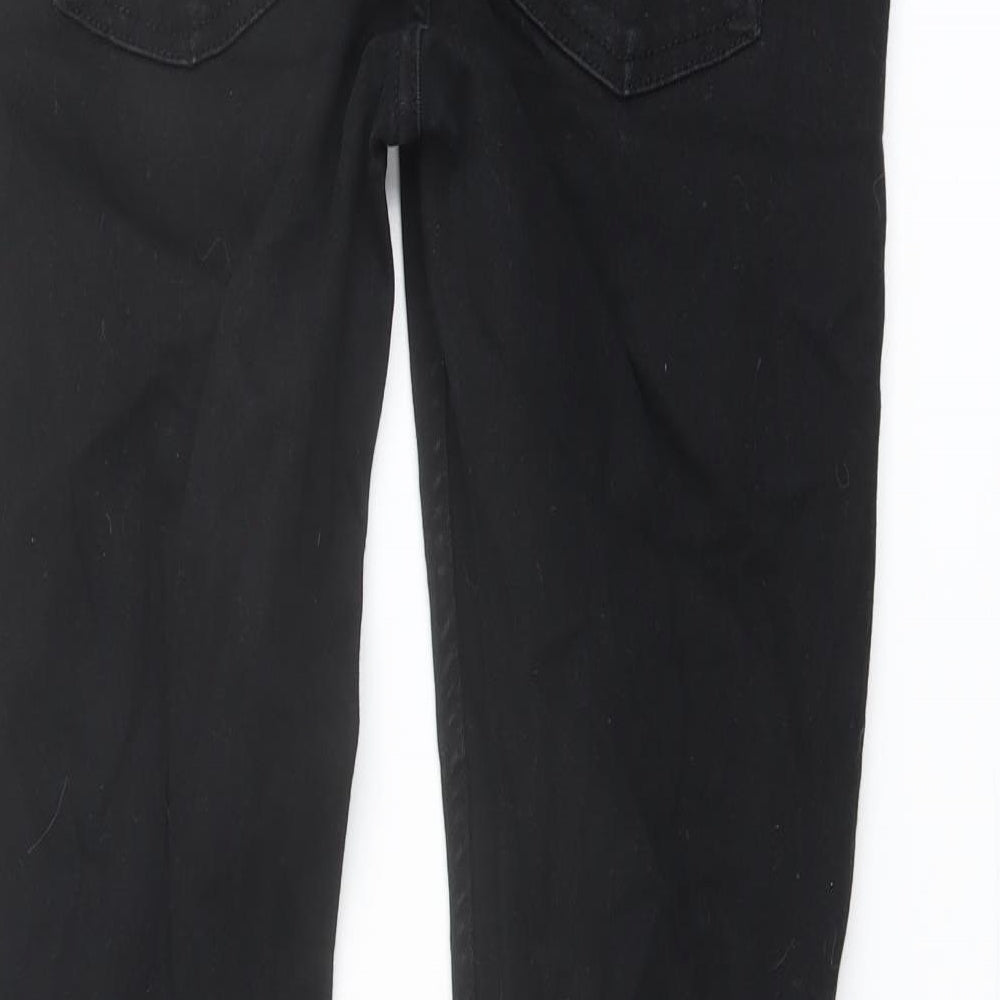 Denim & Co. Mens Black Cotton Straight Jeans Size 32 in L30 in Regular Button