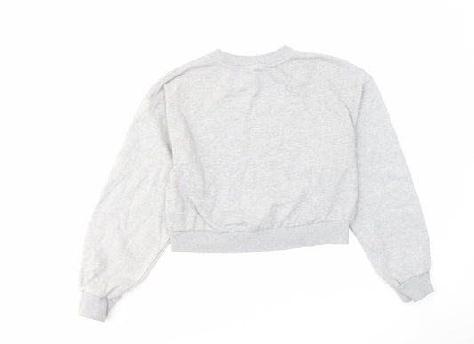 H&M Womens Grey Cotton Pullover Sweatshirt Size S Pullover