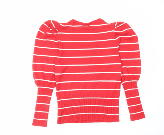 Womens UK Size S QED London Red Pullover Jumper
