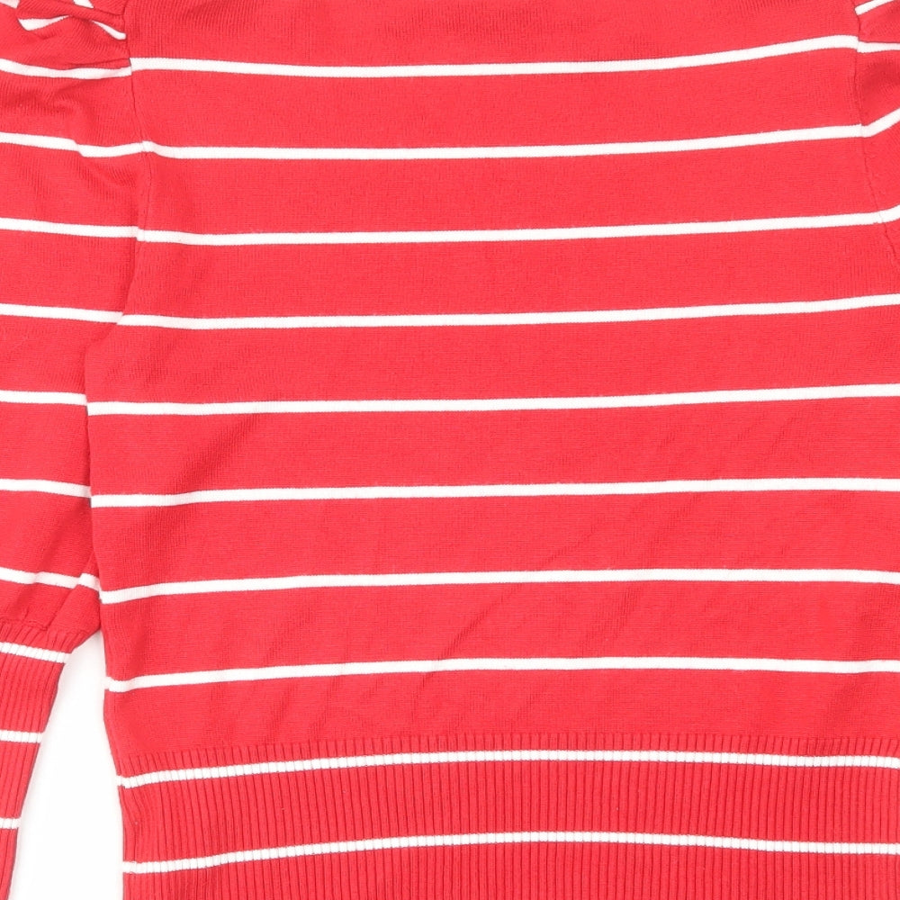 Womens UK Size S QED London Red Pullover Jumper