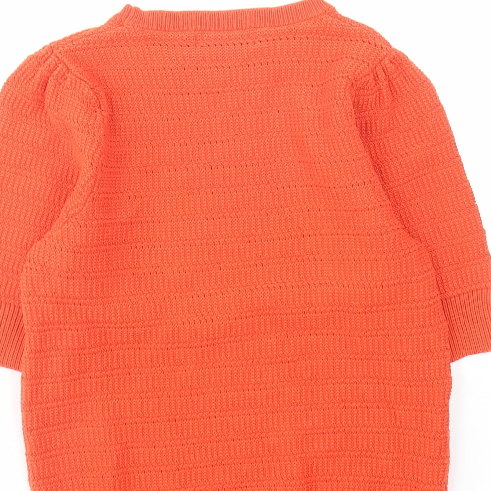 Womens UK Size 10 Marks and Spencer Orange Pullover Jumper