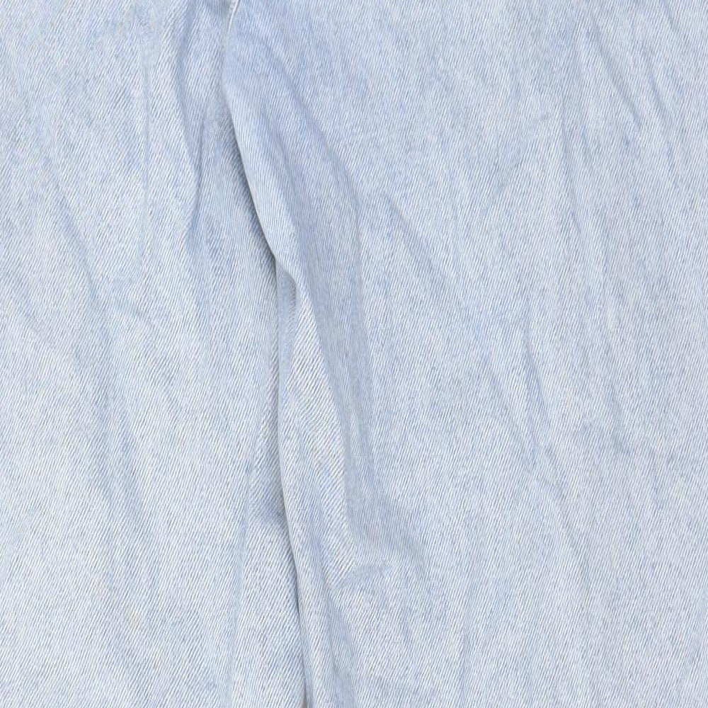 Denim & Co. Womens Blue Cotton Bootcut Jeans Size 12 L32 in Regular Button