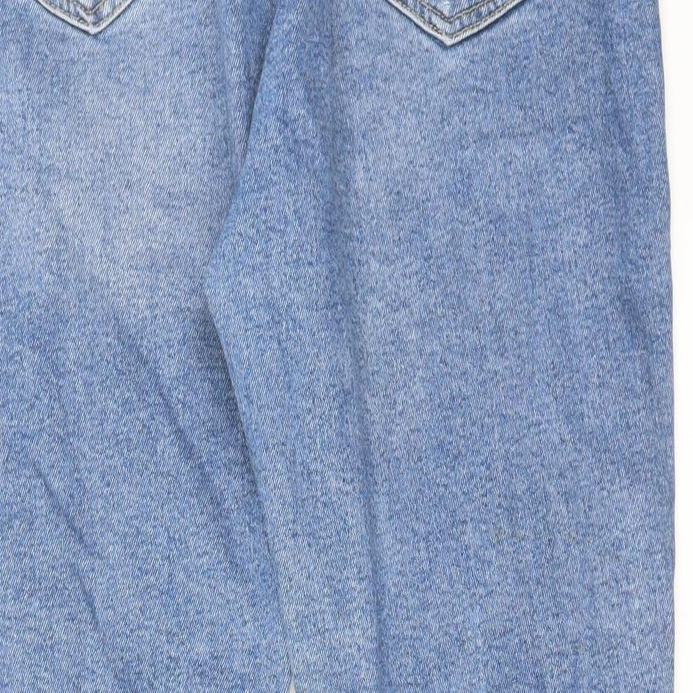 Gap Mens Blue Cotton Straight Jeans Size 34 in L27 in Slim Zip