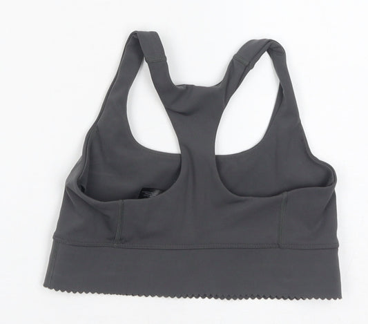 H&M Womens Grey Polyamide Cropped Tank Size XS Scoop Neck Pullover