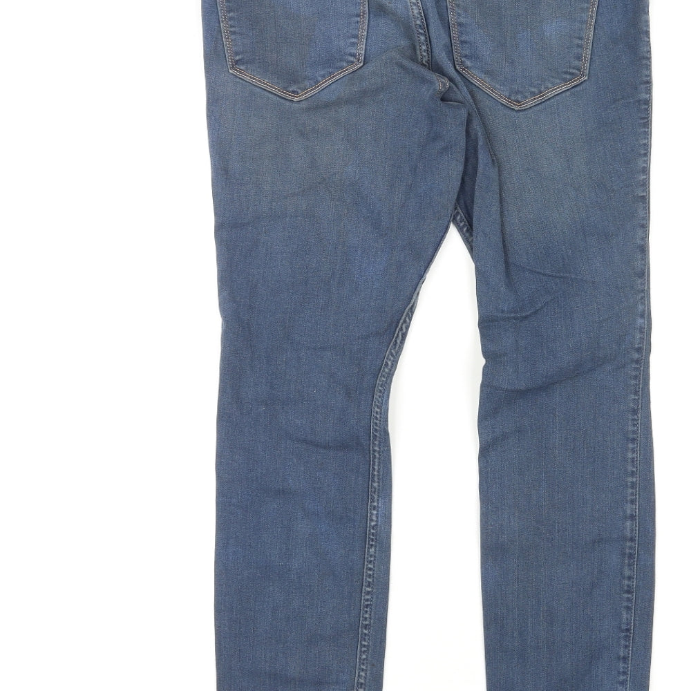 Hollister Womens Blue Cotton Skinny Jeans Size 30 in L28 in Slim Zip