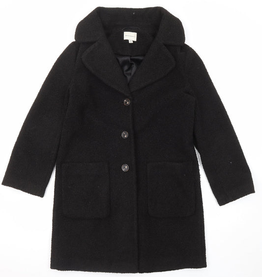 Womens UK Size 10 Warehouse Black Overcoat