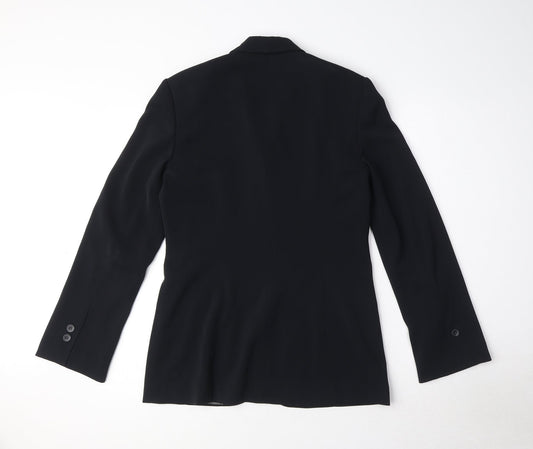 NEXT Womens Black Polyester Jacket Blazer Size 8