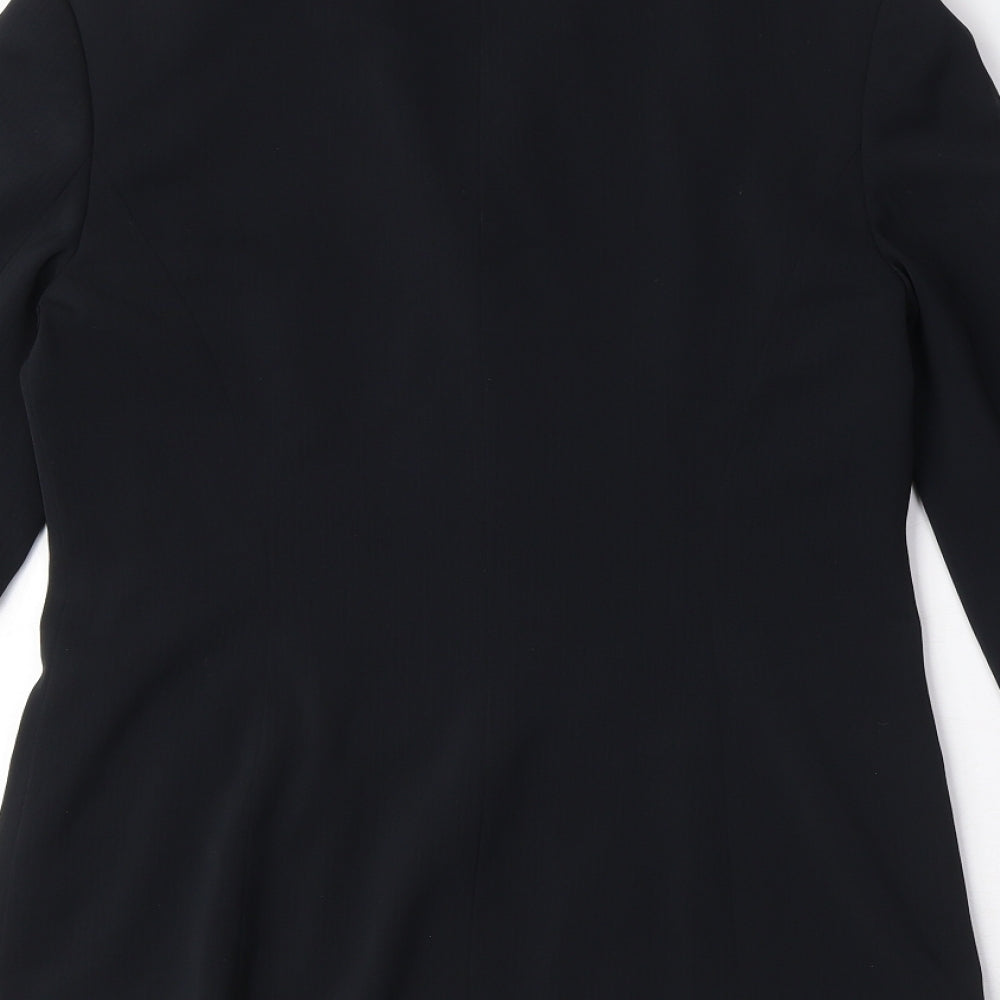 NEXT Womens Black Polyester Jacket Blazer Size 8
