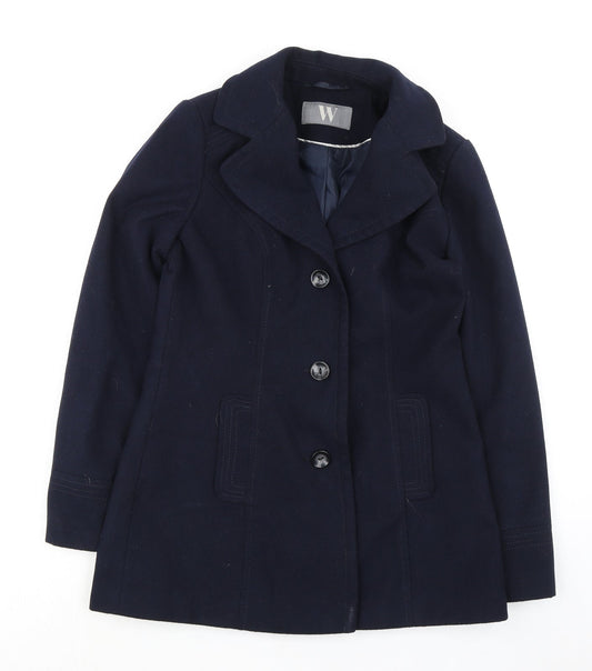 Womens UK Size 10 BHS Blue Pea Coat