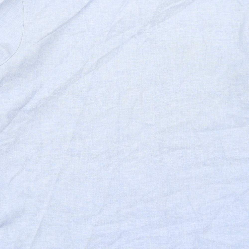 Womens UK Size 10 Marks and Spencer Blue Basic Button-Up