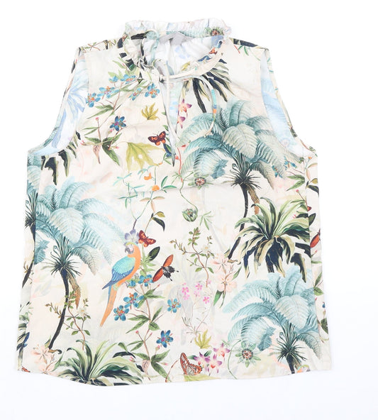Womens UK Size 6 H&M Multicoloured Basic Blouse