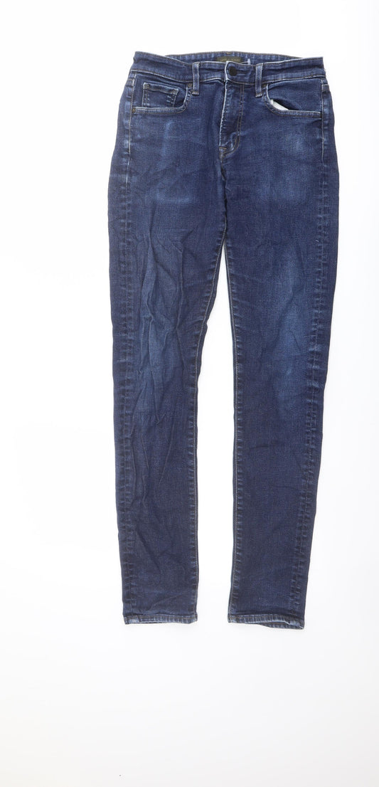 Womens UK Size 26 in Uniqlo Regular Fit Skinny Blue Jeans