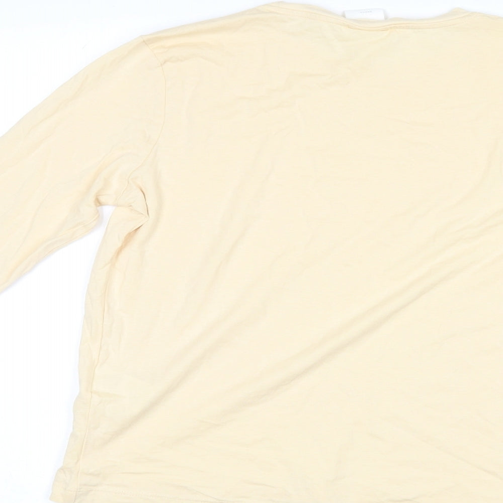 Womens UK Size S H&M Yellow Basic T-Shirt