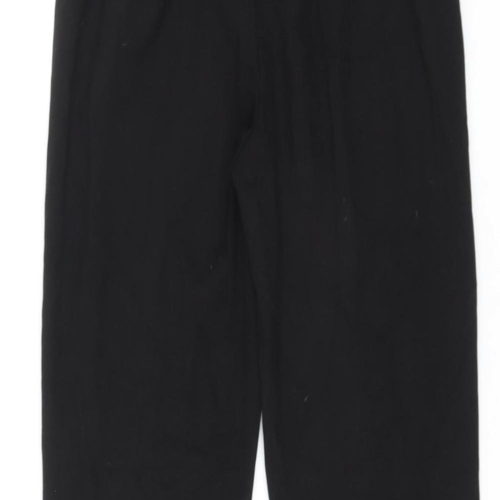 Womens UK Size S Stradivarius Regular Fit Dress Pants Black Trousers