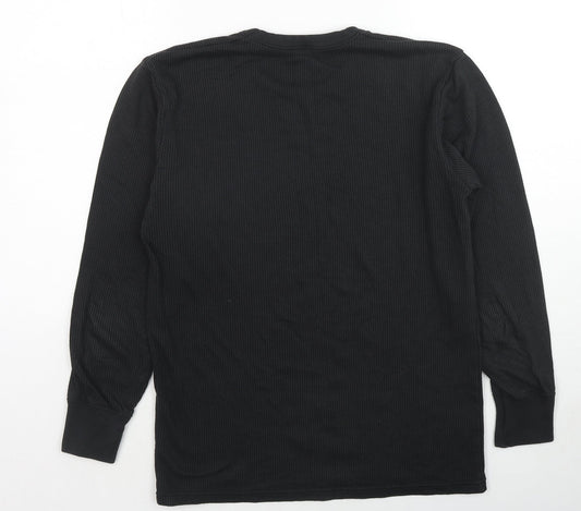 Mens UK Size S Marks and Spencer Black Pullover Sweatshirt