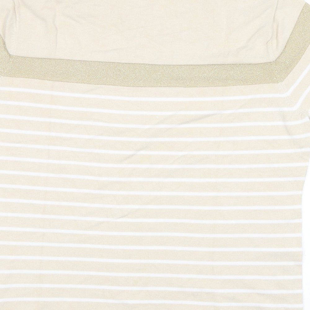 Womens UK Size L CASAMIA Beige Pullover Jumper