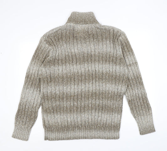 Womens UK Size L Marks and Spencer Brown Henley Jumper