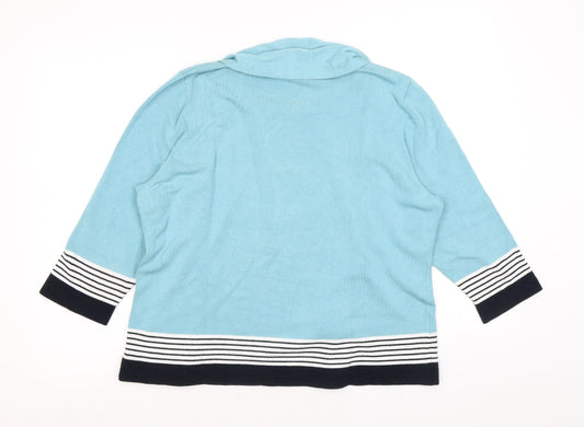 Womens UK Size XL CC Blue Pullover Jumper