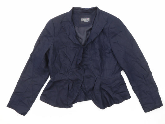 Per Una Womens Blue Jacket Blazer Size 14