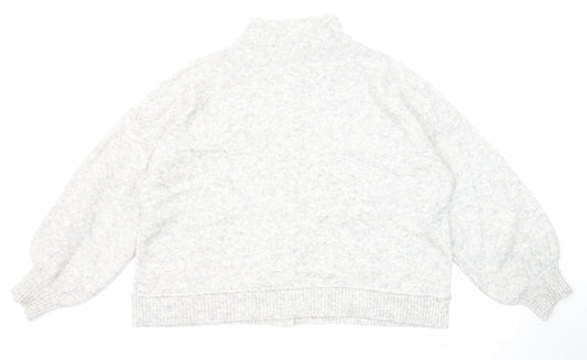 Womens UK Size XL Marks and Spencer Grey Cardigan Jumper