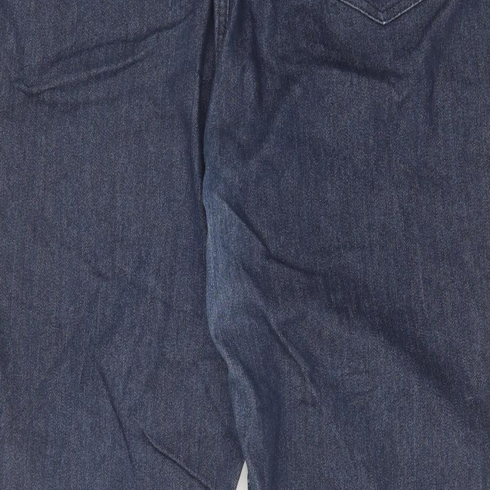 Womens UK Size 26 Rainbow Regular Fit Capri Blue Jeans