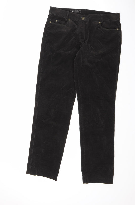 Womens UK Size 14 Steilmann Regular Fit Capri Brown Trousers
