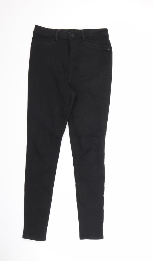 Womens UK Size 12 Very Regular Fit Skinny Black Jeans