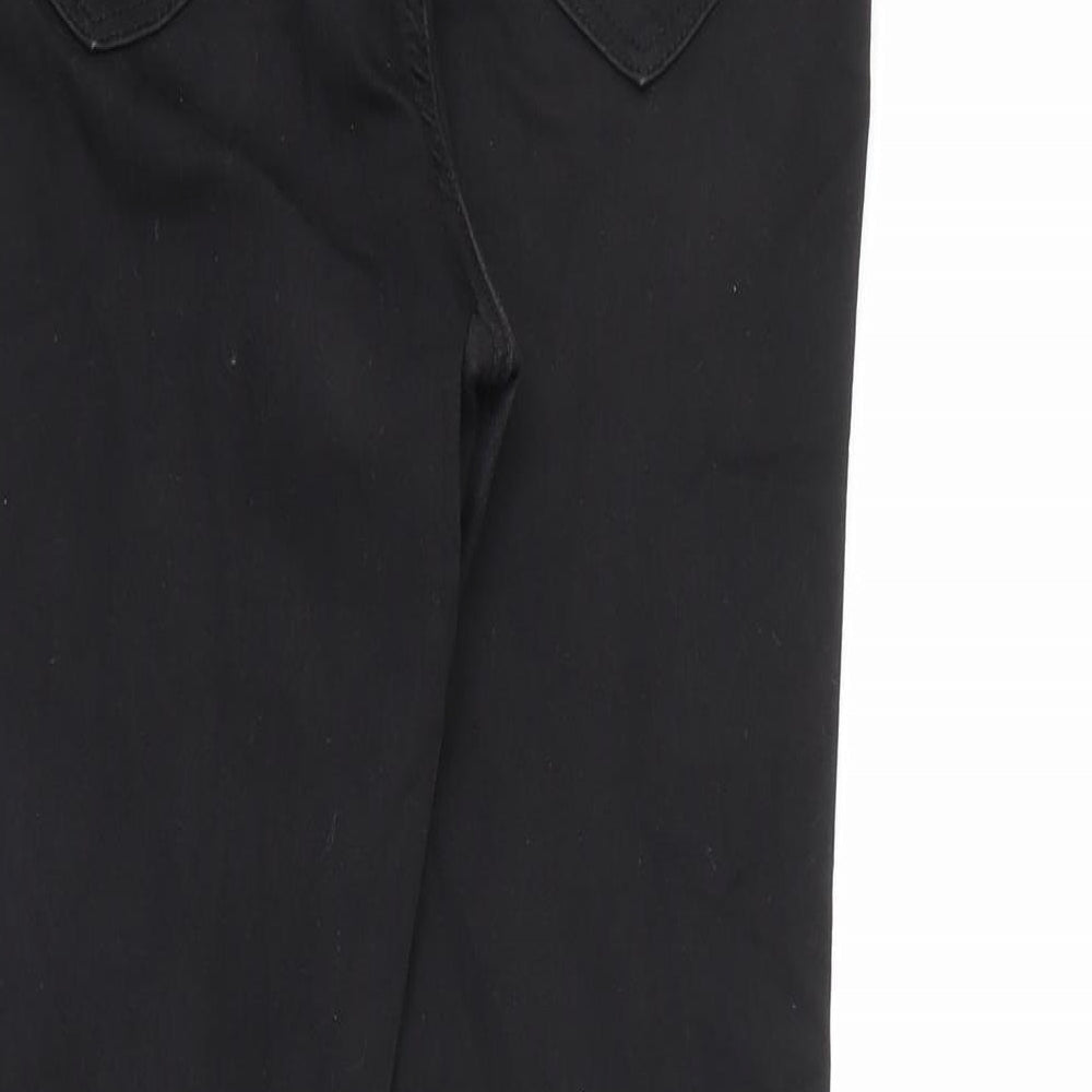 Very Womens Black Cotton Skinny Jeans Size 12 L27.5 in Regular Zip