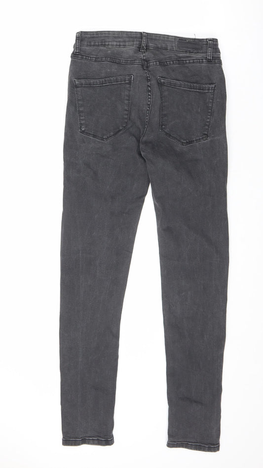 Mens UK Size 30 in Denim & Co. Regular Fit Skinny Grey Jeans