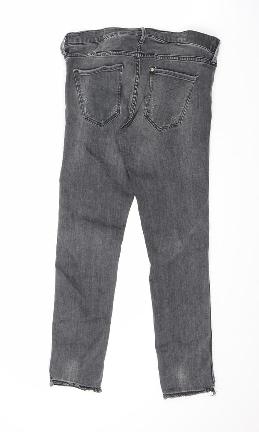 H&M Womens Black Cotton Skinny Jeans Size 30 in L27 in Slim Zip