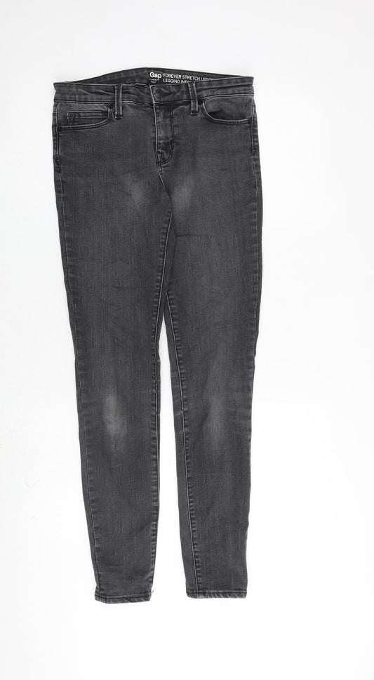 Womens UK Size S Gap Regular Fit Skinny Grey Jeans