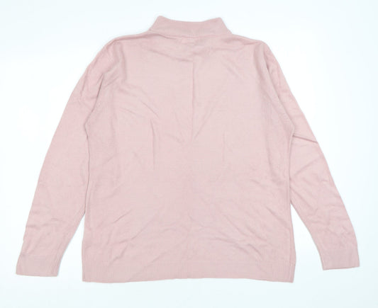 Womens UK Size S Bonmarché Pink Pullover Jumper
