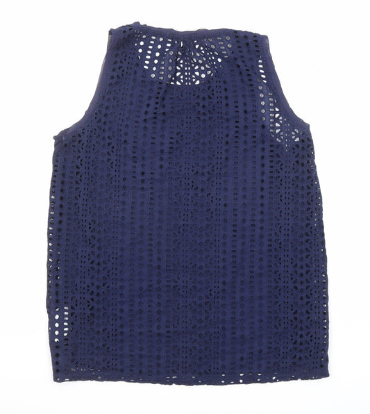 Womens UK Size 8 Warehouse Blue Basic Tank