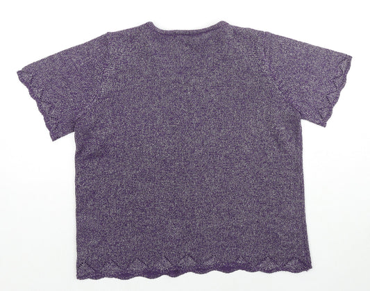 Womens UK Size M Bonmarché Purple Pullover Jumper