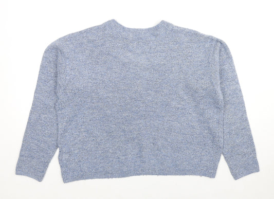 Womens UK Size S Marks and Spencer Blue Pullover Jumper