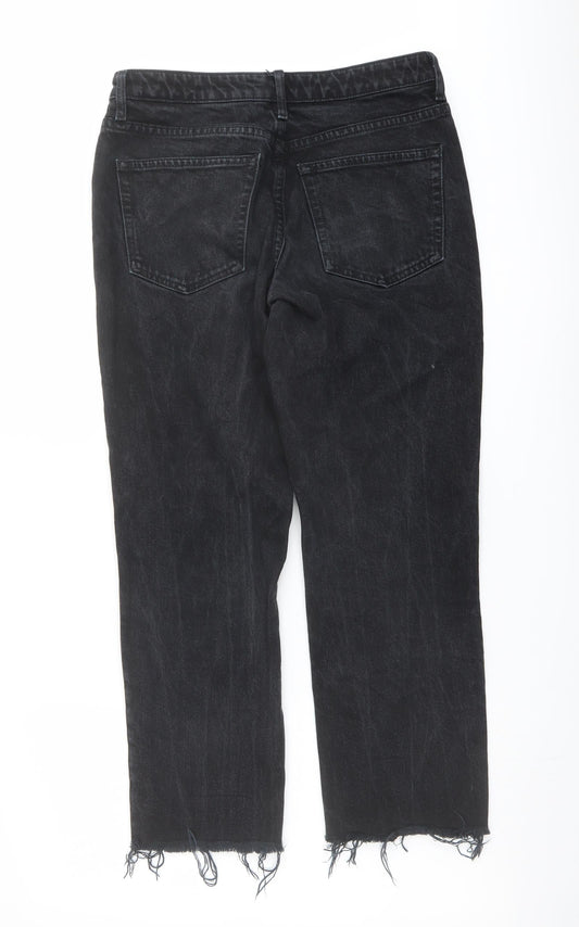 Topshop Womens Blue Cotton Straight Jeans Size 30 in L26 in Regular Button