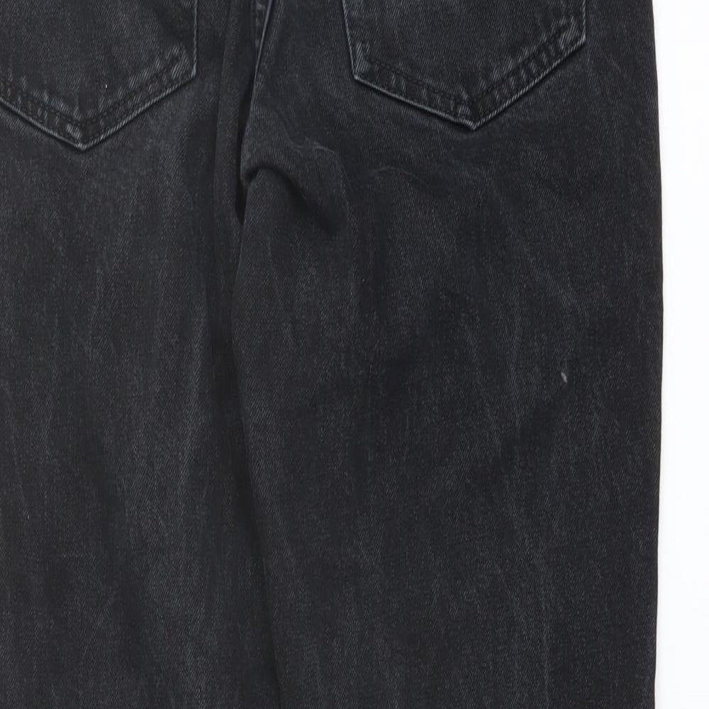 Topshop Womens Blue Cotton Straight Jeans Size 30 in L26 in Regular Button