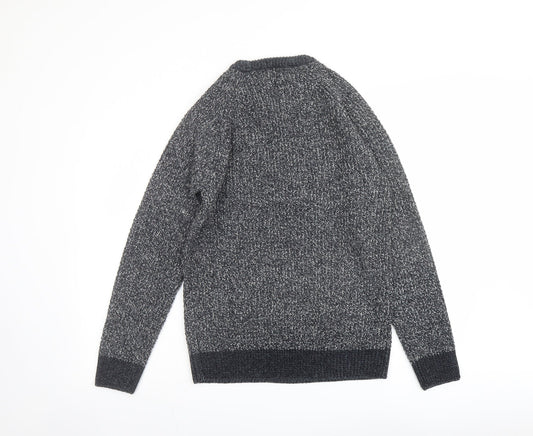 Mens UK Size S Marks and Spencer Grey Pullover Jumper