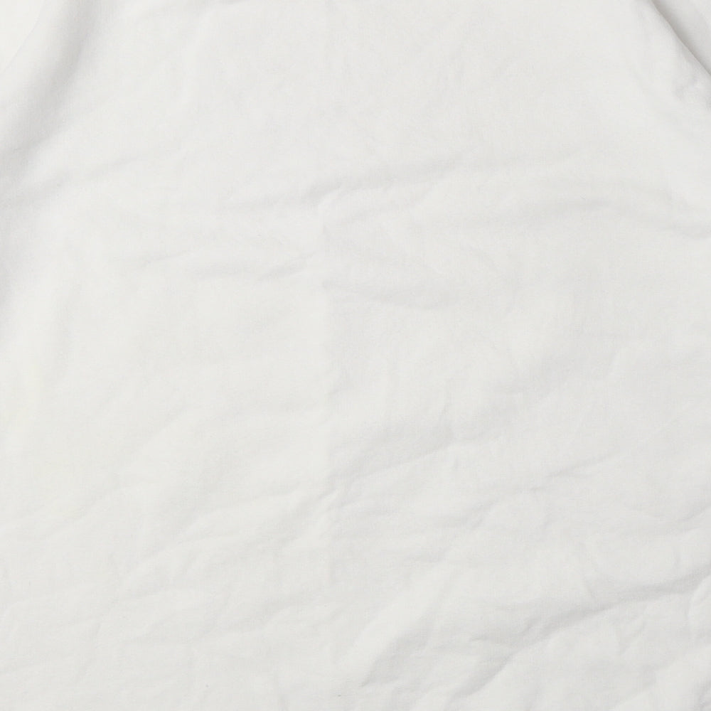 Zara Womens White Polyester Pullover Sweatshirt Size S Pullover