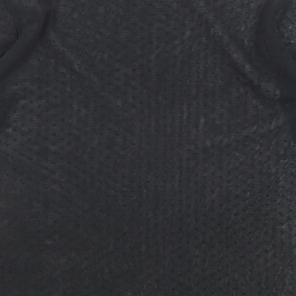 Womens UK Size 8 River Island Black Basic T-Shirt