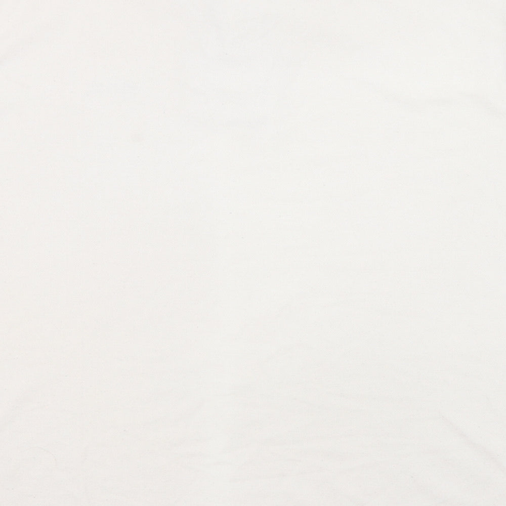 Slazenger Mens Ivory Cotton Polo Size L Collared Button