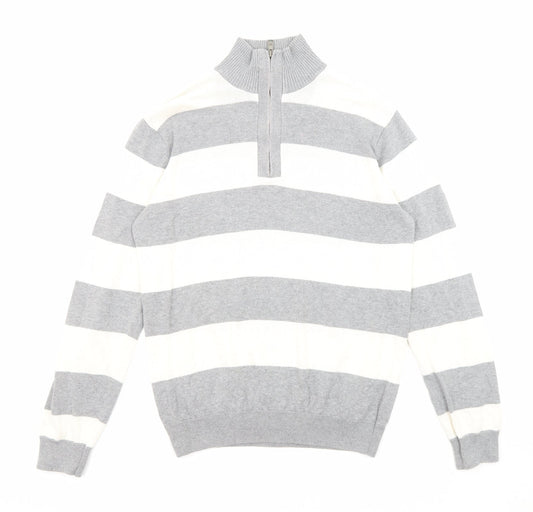 Mens UK Size S BHS Grey Pullover Jumper