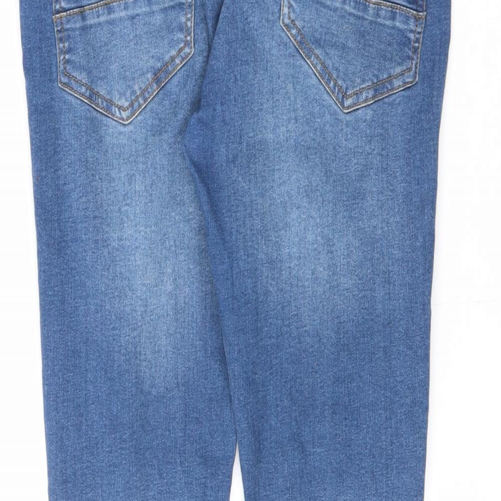 Khaadi Mens Blue Cotton Skinny Jeans Size 30 in L28 in Slim Zip