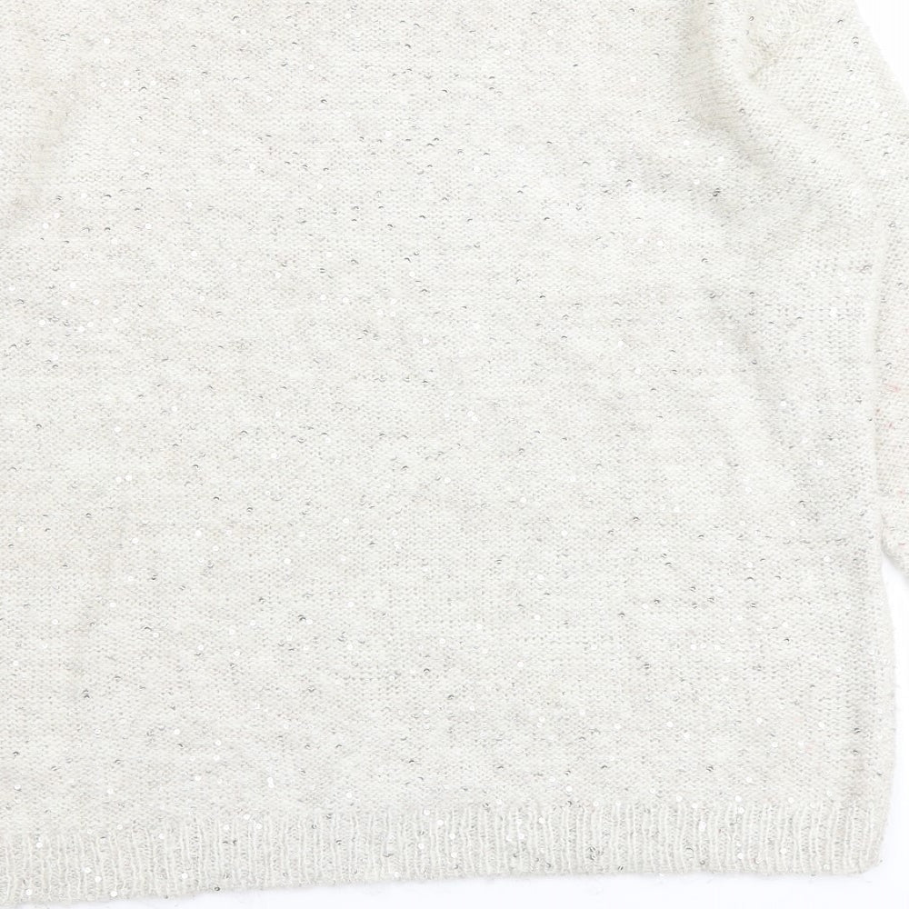 Womens UK Size 10 Marks and Spencer Beige Pullover Jumper