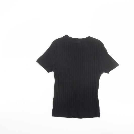 Womens UK Size 6 ASOS Black Basic T-Shirt