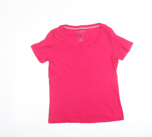Womens UK Size M Bonmarché Pink Basic T-Shirt