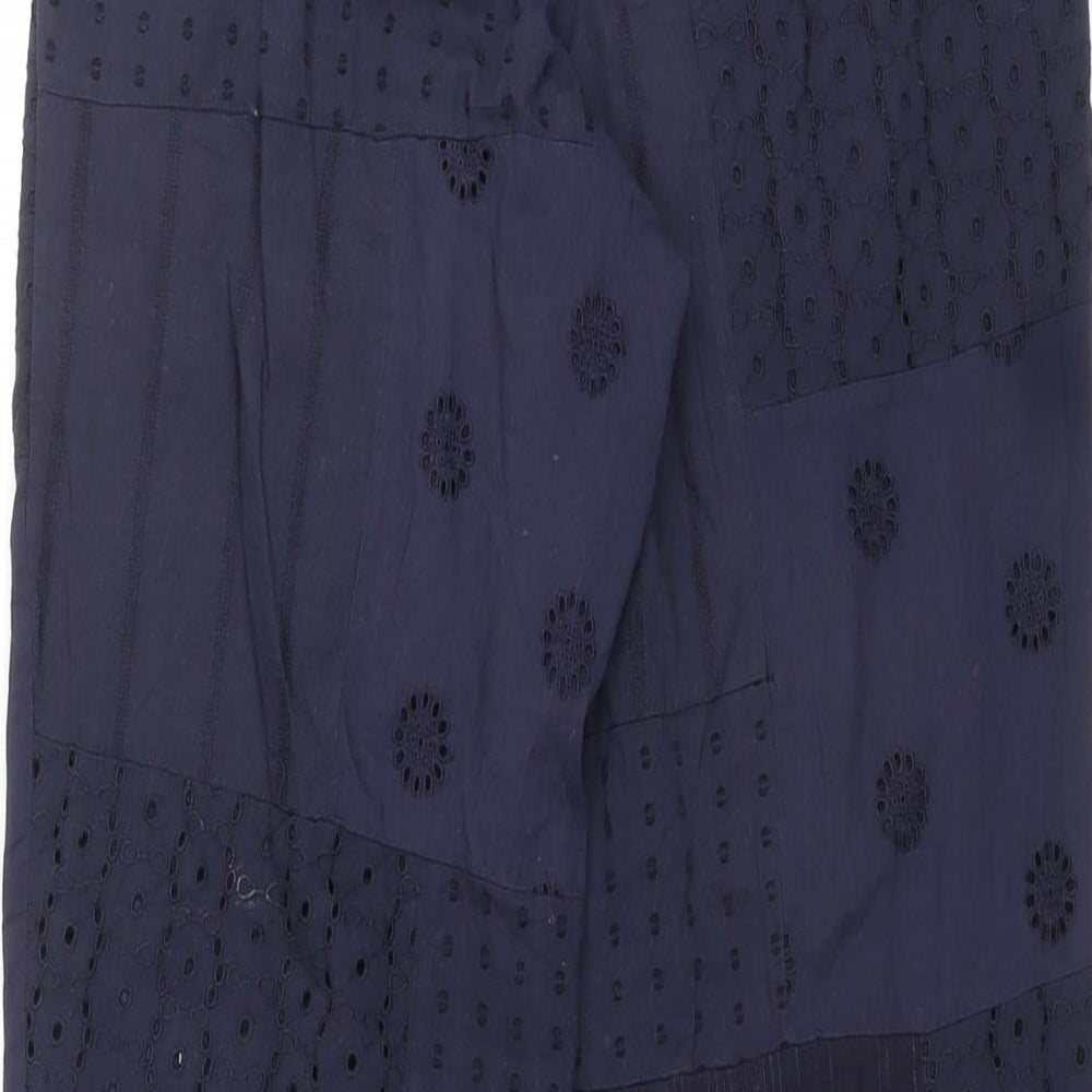 Womens UK Size XS Zara Regular Fit Blue Trousers
